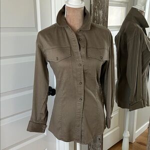 Frame Arie Cutaway Button-Up Shirt